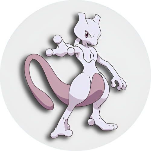 Mewtwo and Charizard