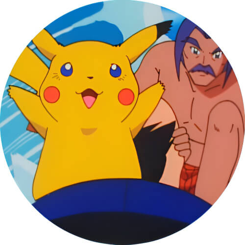 Pikachu surf anime