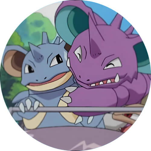 Nidoqueen and Nidoking anime