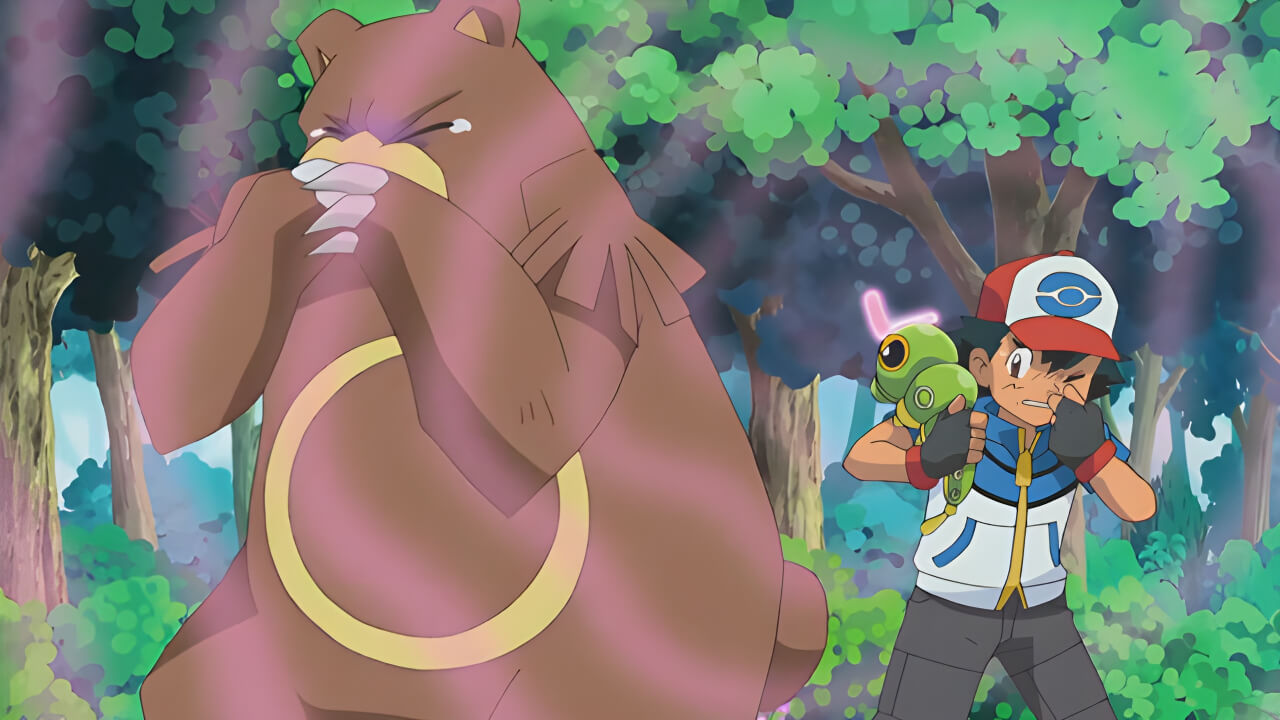 Caterpie emitting a stench VPokedex