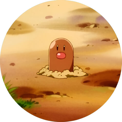 Diglett in anime