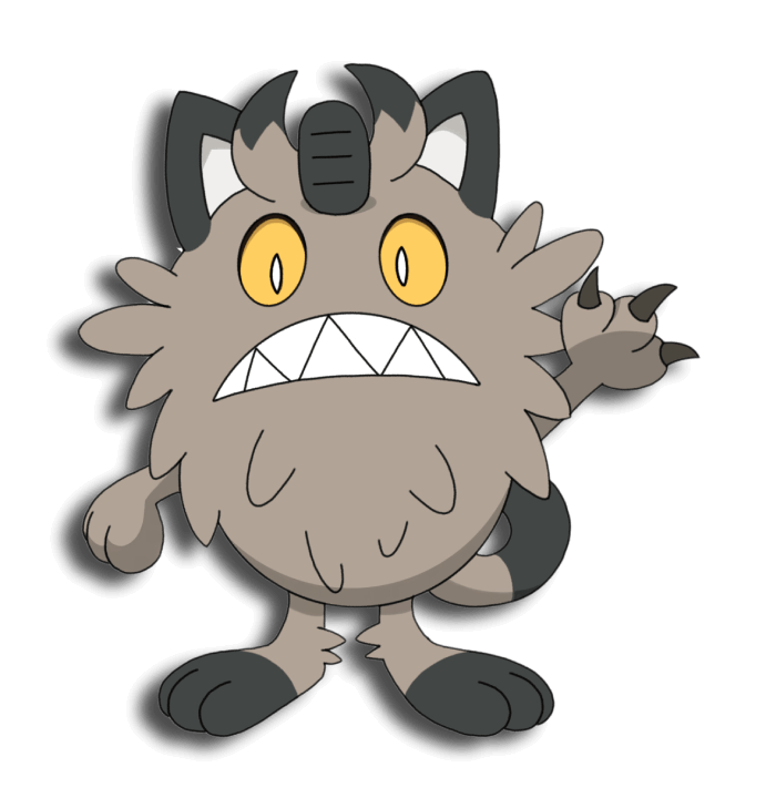 Galarian Meowth anime VPokedex
